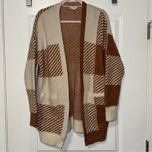 Entro burnt orange and cream striped cardigan